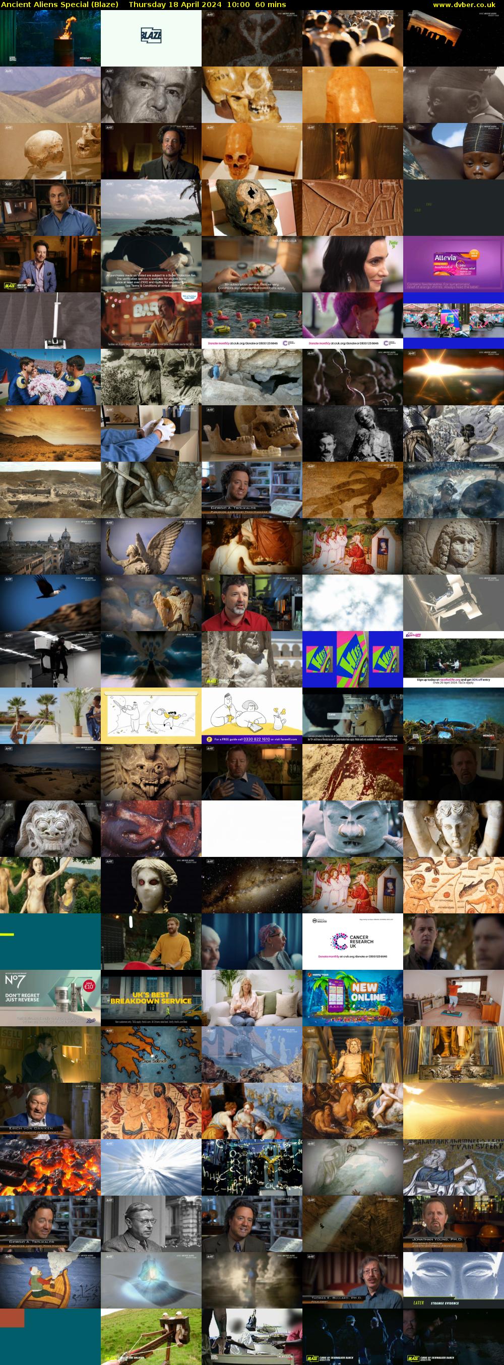 Ancient Aliens Special (Blaze) Thursday 18 April 2024 10:00 - 11:00