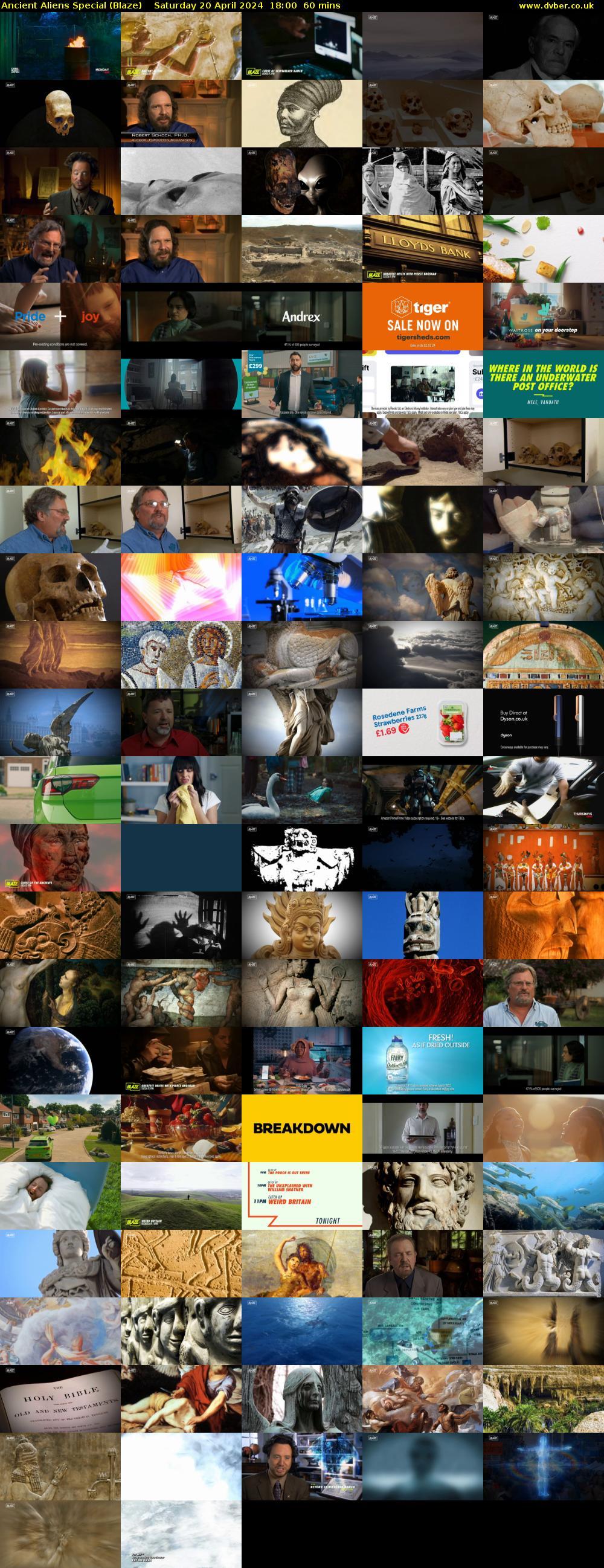 Ancient Aliens Special (Blaze) Saturday 20 April 2024 18:00 - 19:00