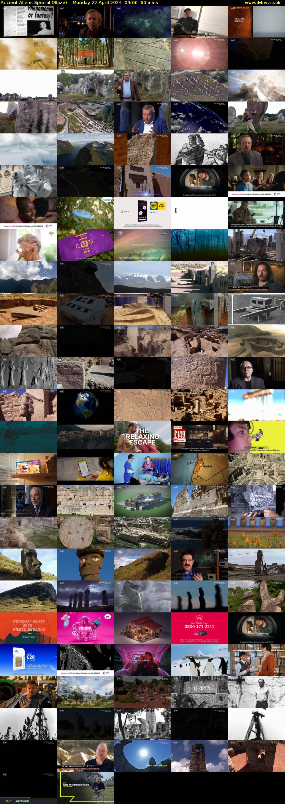 Ancient Aliens Special (Blaze) Monday 22 April 2024 09:00 - 10:00