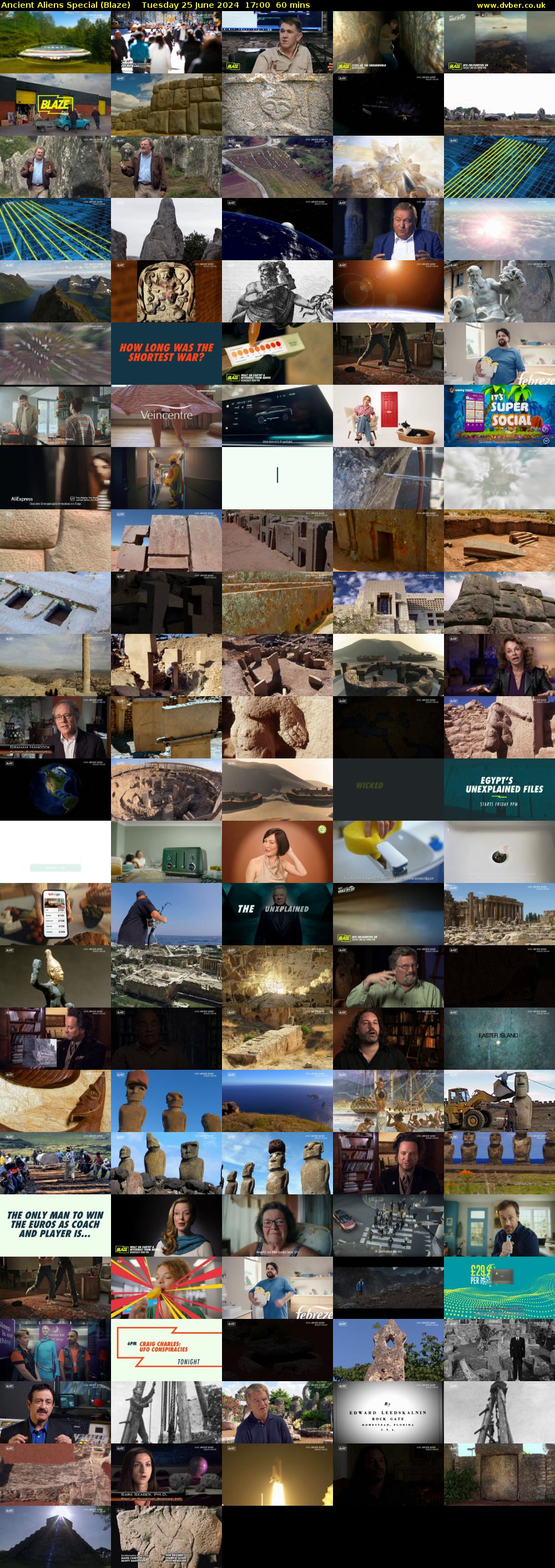 Ancient Aliens Special (Blaze) Tuesday 25 June 2024 17:00 - 18:00