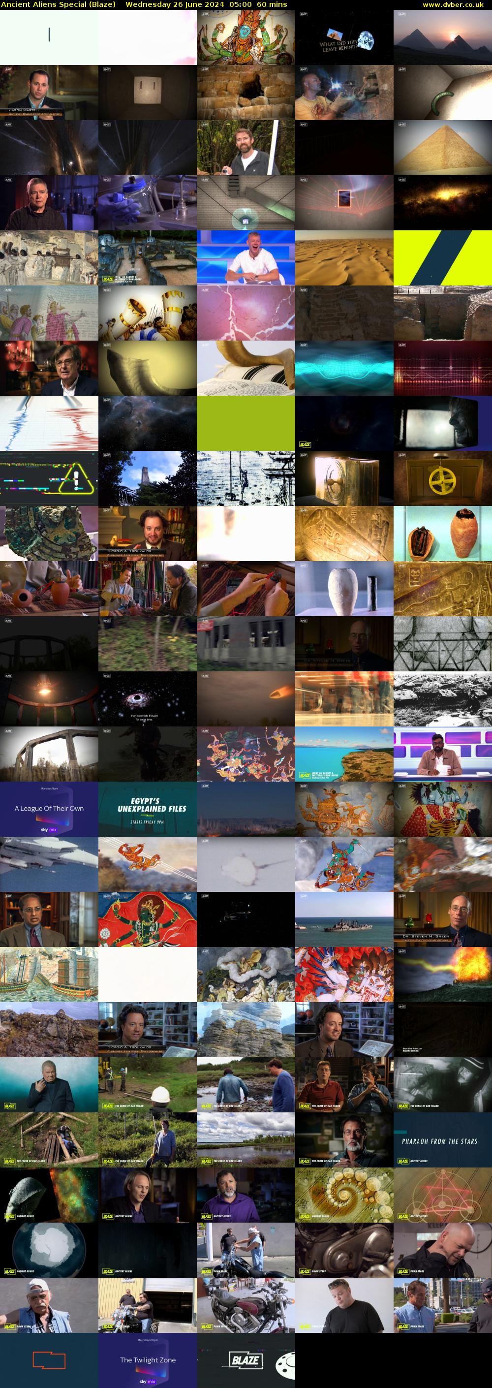 Ancient Aliens Special (Blaze) Wednesday 26 June 2024 05:00 - 06:00