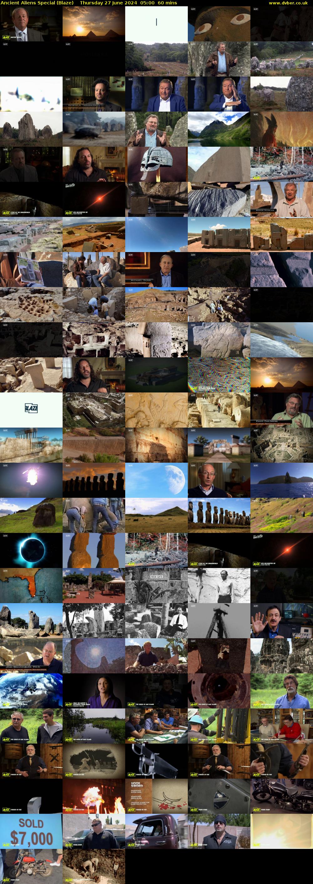 Ancient Aliens Special (Blaze) Thursday 27 June 2024 05:00 - 06:00