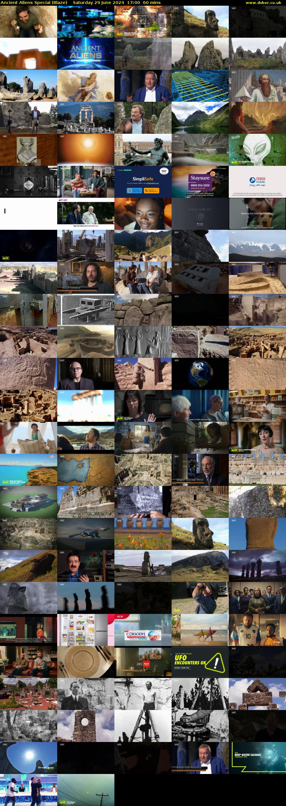 Ancient Aliens Special (Blaze) Saturday 29 June 2024 17:00 - 18:00