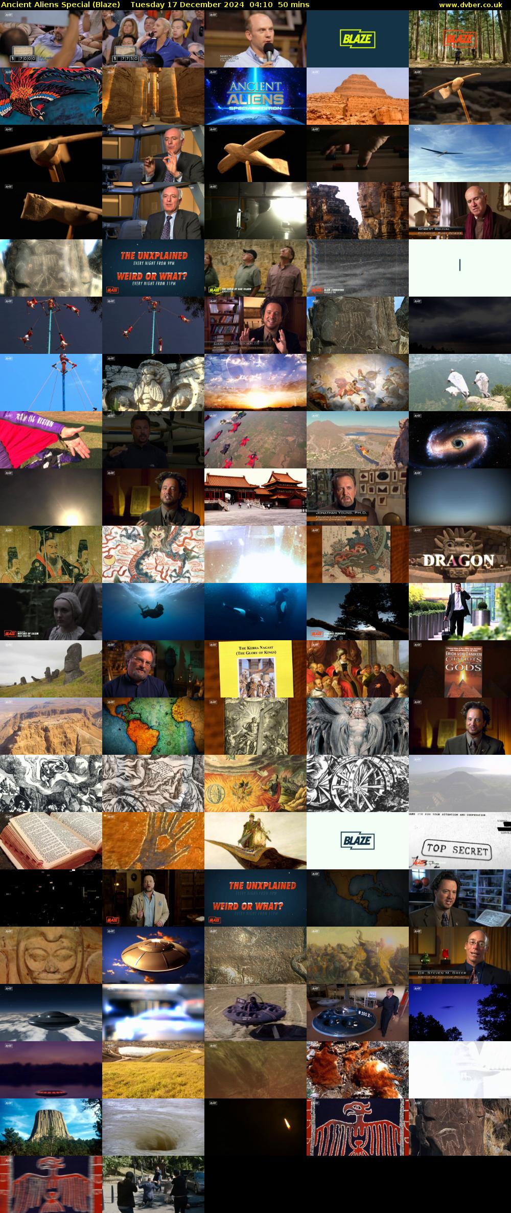 Ancient Aliens Special (Blaze) Tuesday 17 December 2024 04:10 - 05:00