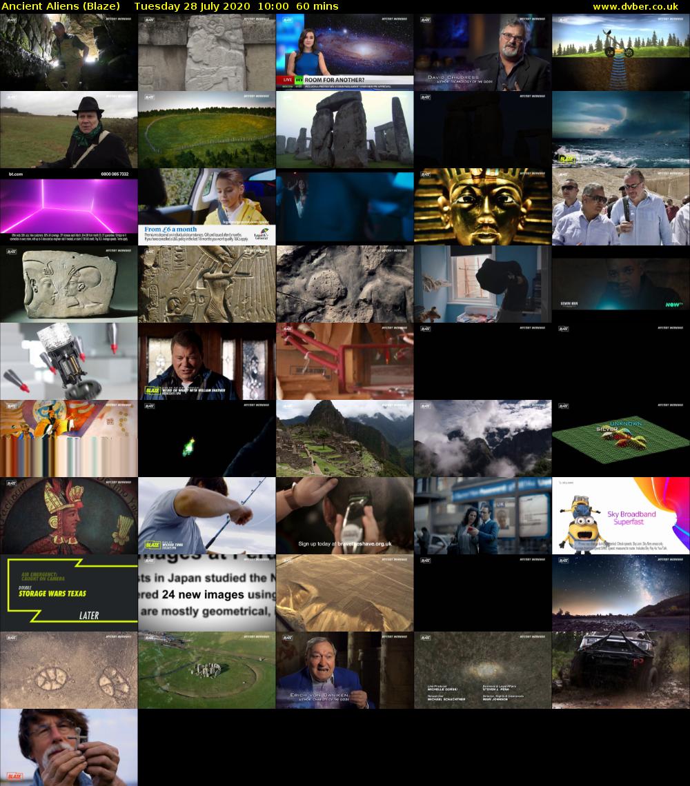 Ancient Aliens (Blaze) Tuesday 28 July 2020 10:00 - 11:00