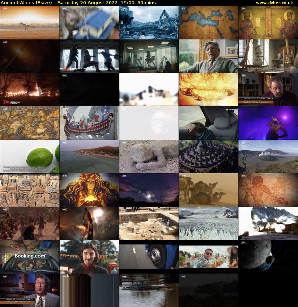 Ancient Aliens (Blaze) Saturday 20 August 2022 19:00 - 20:00
