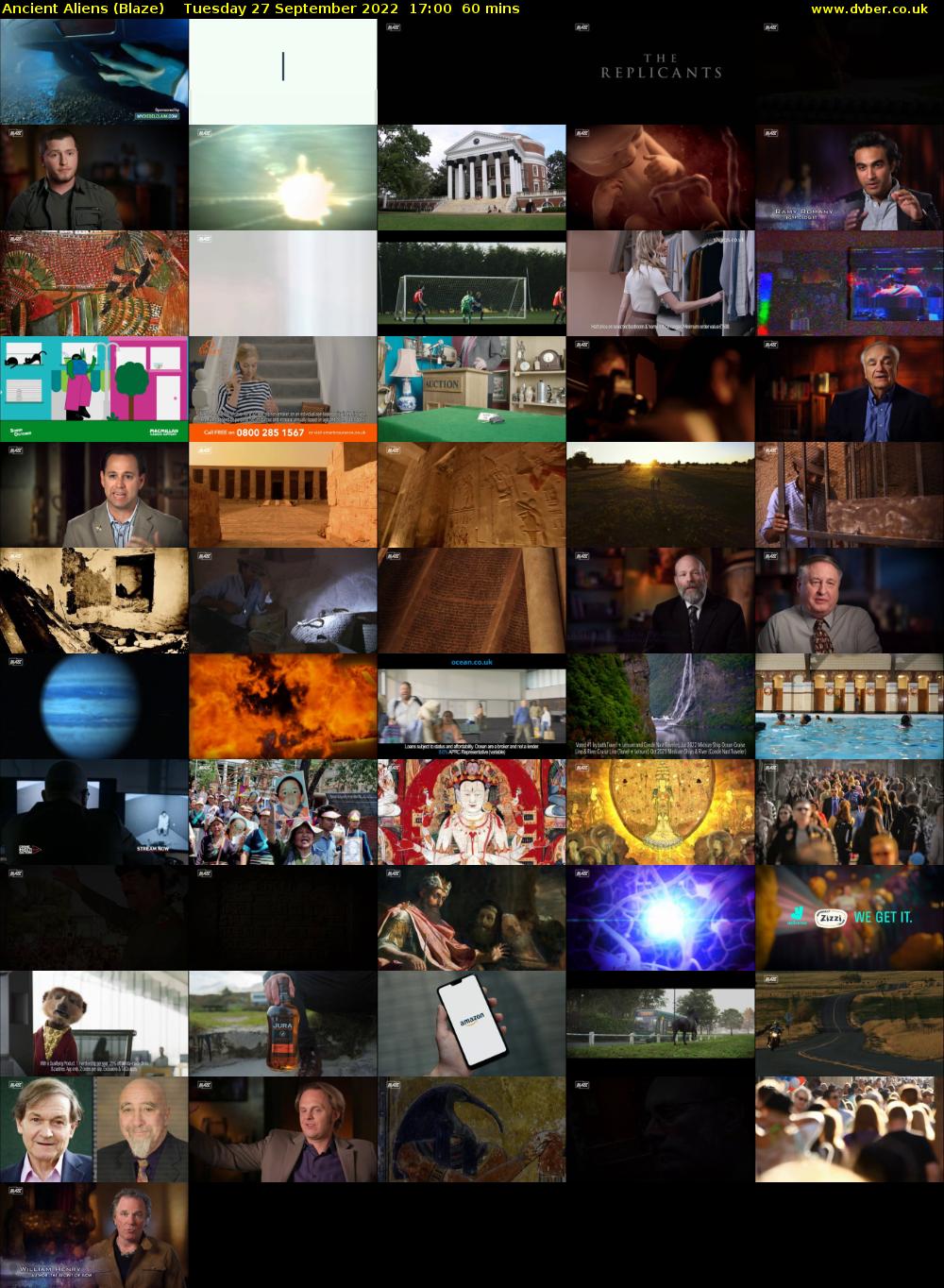 Ancient Aliens (Blaze) Tuesday 27 September 2022 17:00 - 18:00