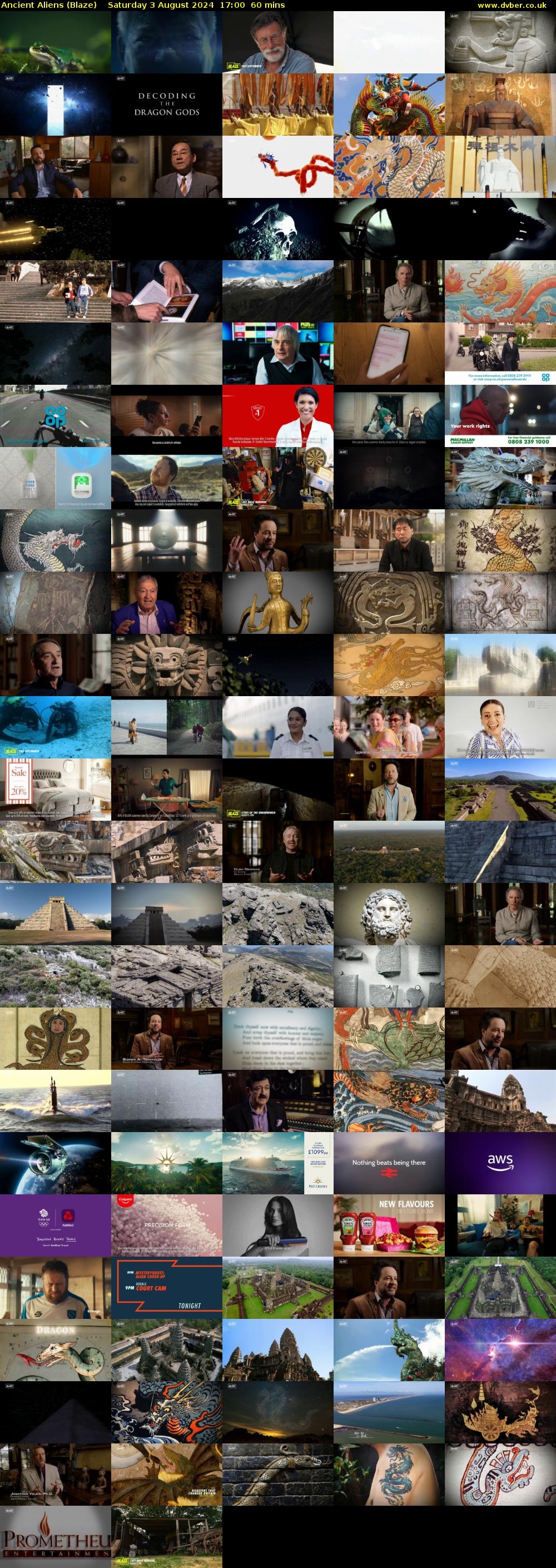 Ancient Aliens (Blaze) Saturday 3 August 2024 17:00 - 18:00