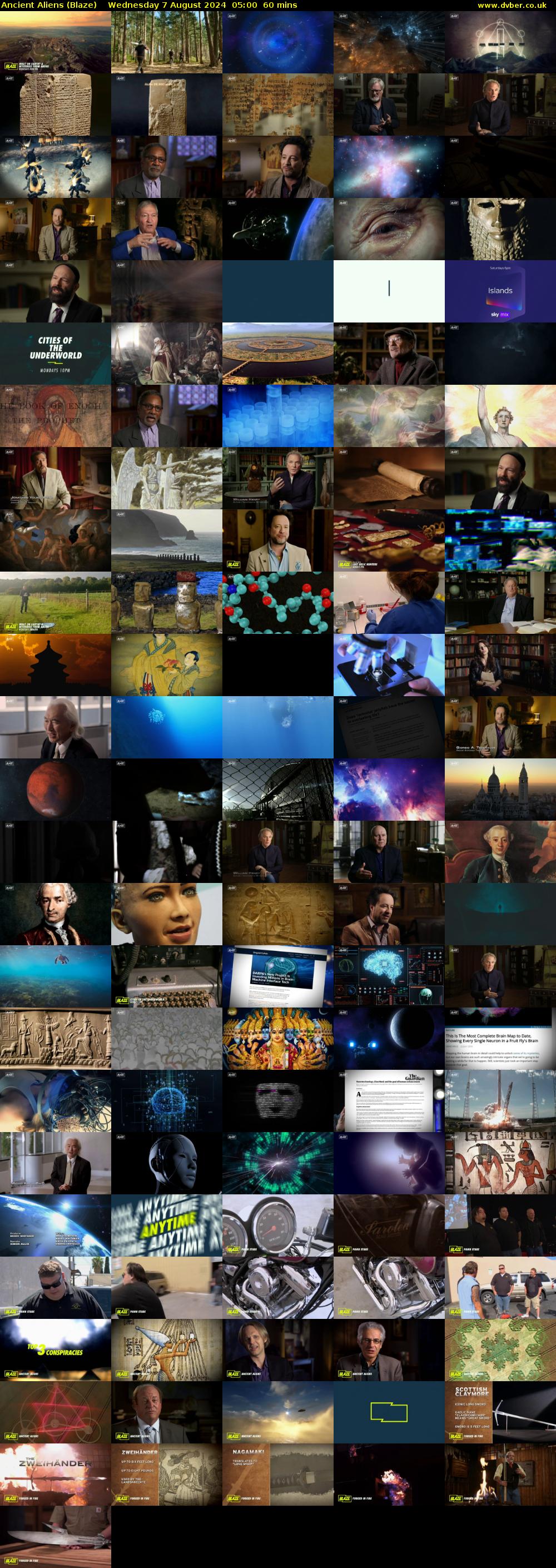 Ancient Aliens (Blaze) Wednesday 7 August 2024 05:00 - 06:00