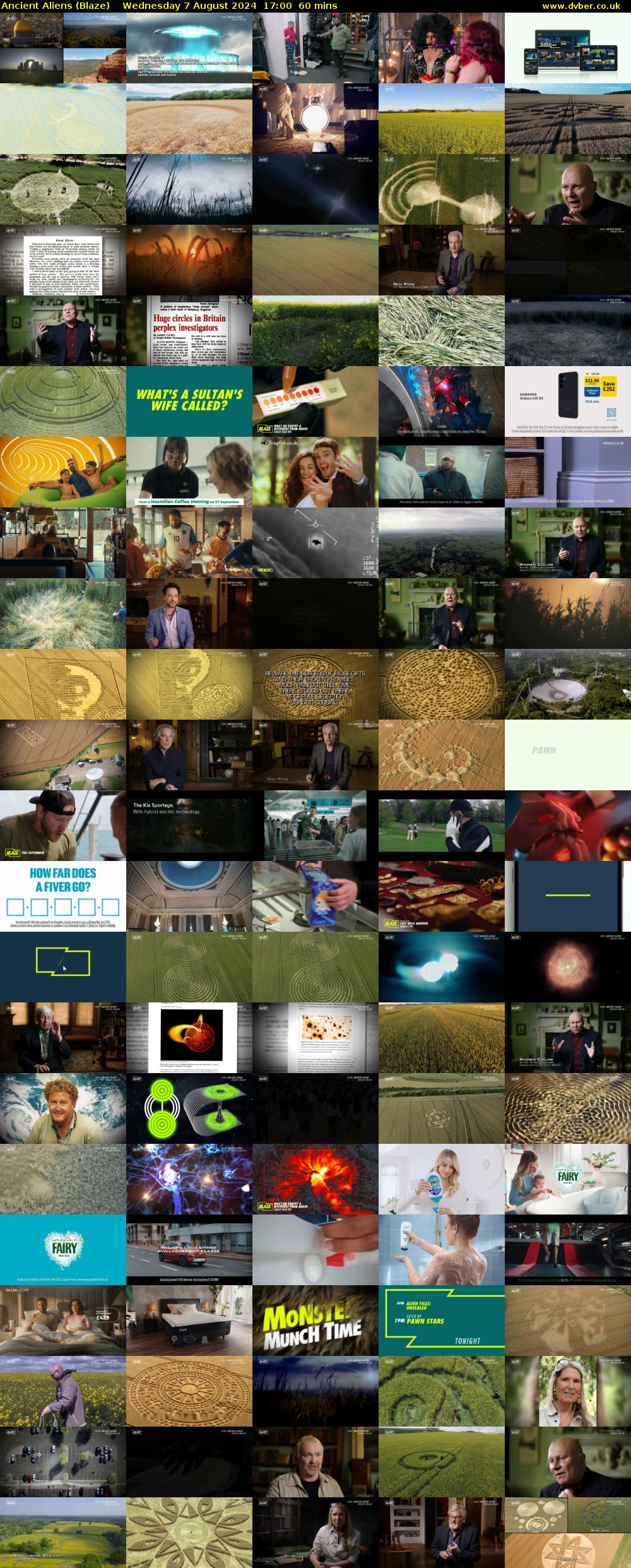 Ancient Aliens (Blaze) Wednesday 7 August 2024 17:00 - 18:00