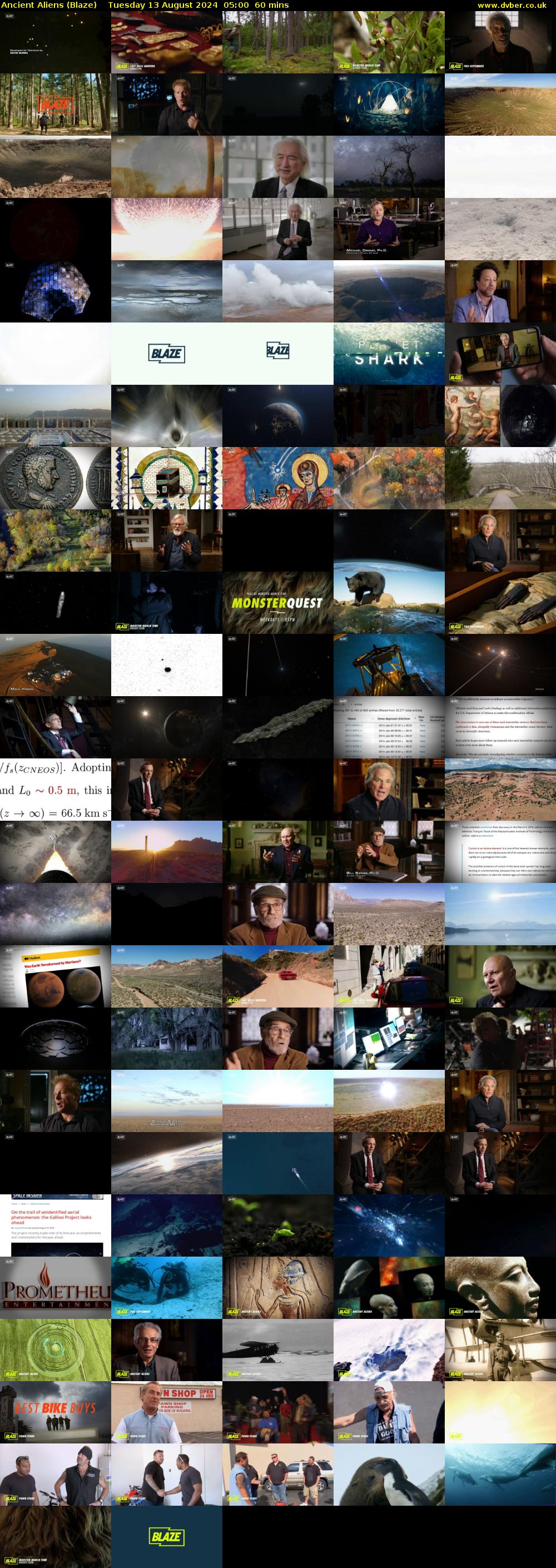Ancient Aliens (Blaze) Tuesday 13 August 2024 05:00 - 06:00