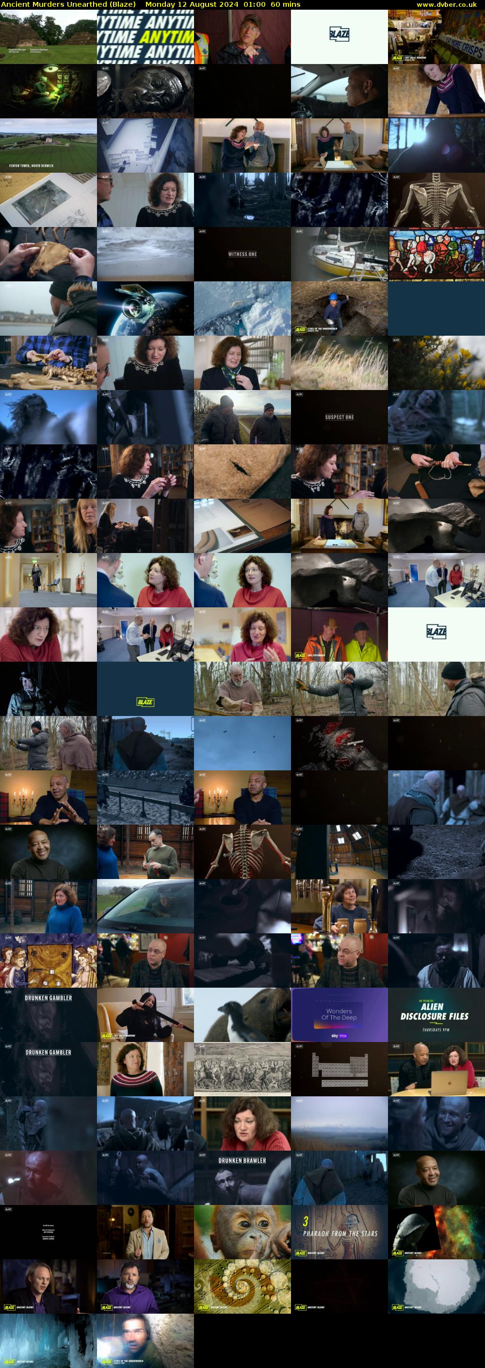 Ancient Murders Unearthed (Blaze) Monday 12 August 2024 01:00 - 02:00