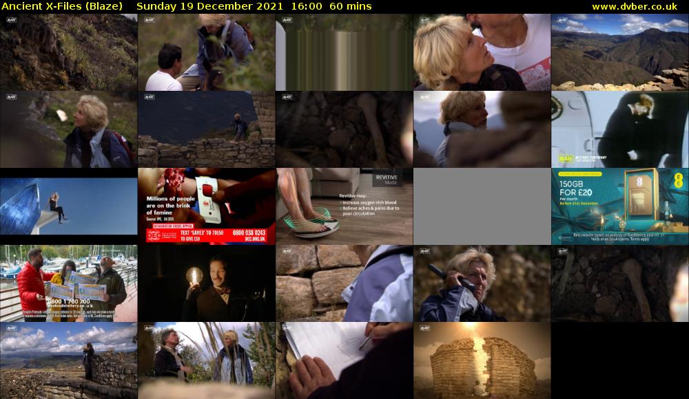 Ancient X-Files (Blaze) Sunday 19 December 2021 16:00 - 17:00