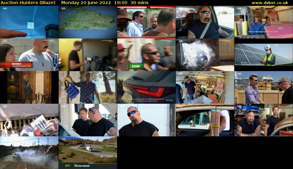 Auction Hunters (Blaze) Monday 20 June 2022 19:00 - 19:30