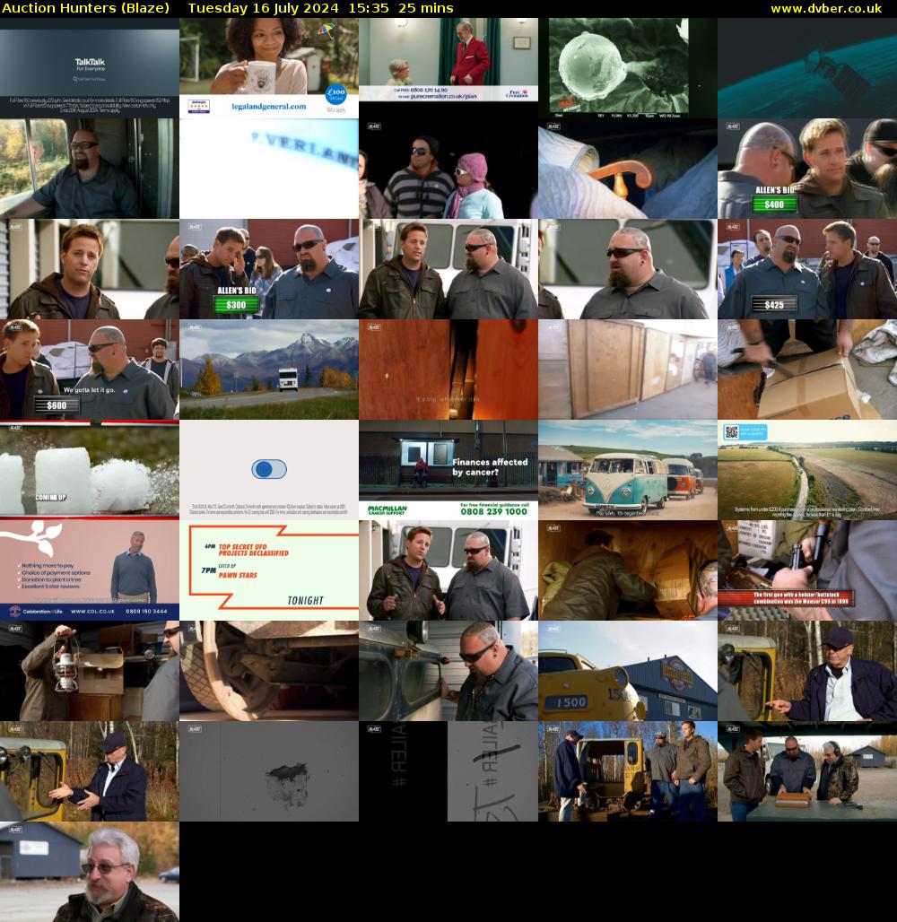 Auction Hunters (Blaze) Tuesday 16 July 2024 15:35 - 16:00