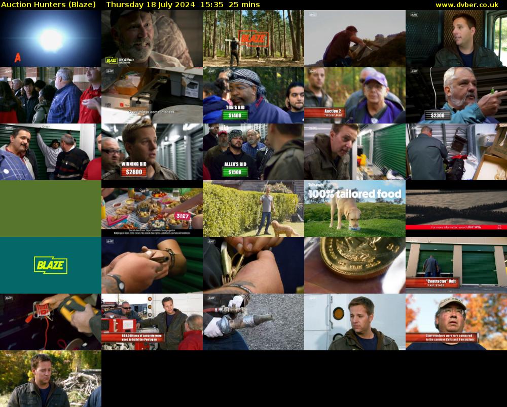 Auction Hunters (Blaze) Thursday 18 July 2024 15:35 - 16:00