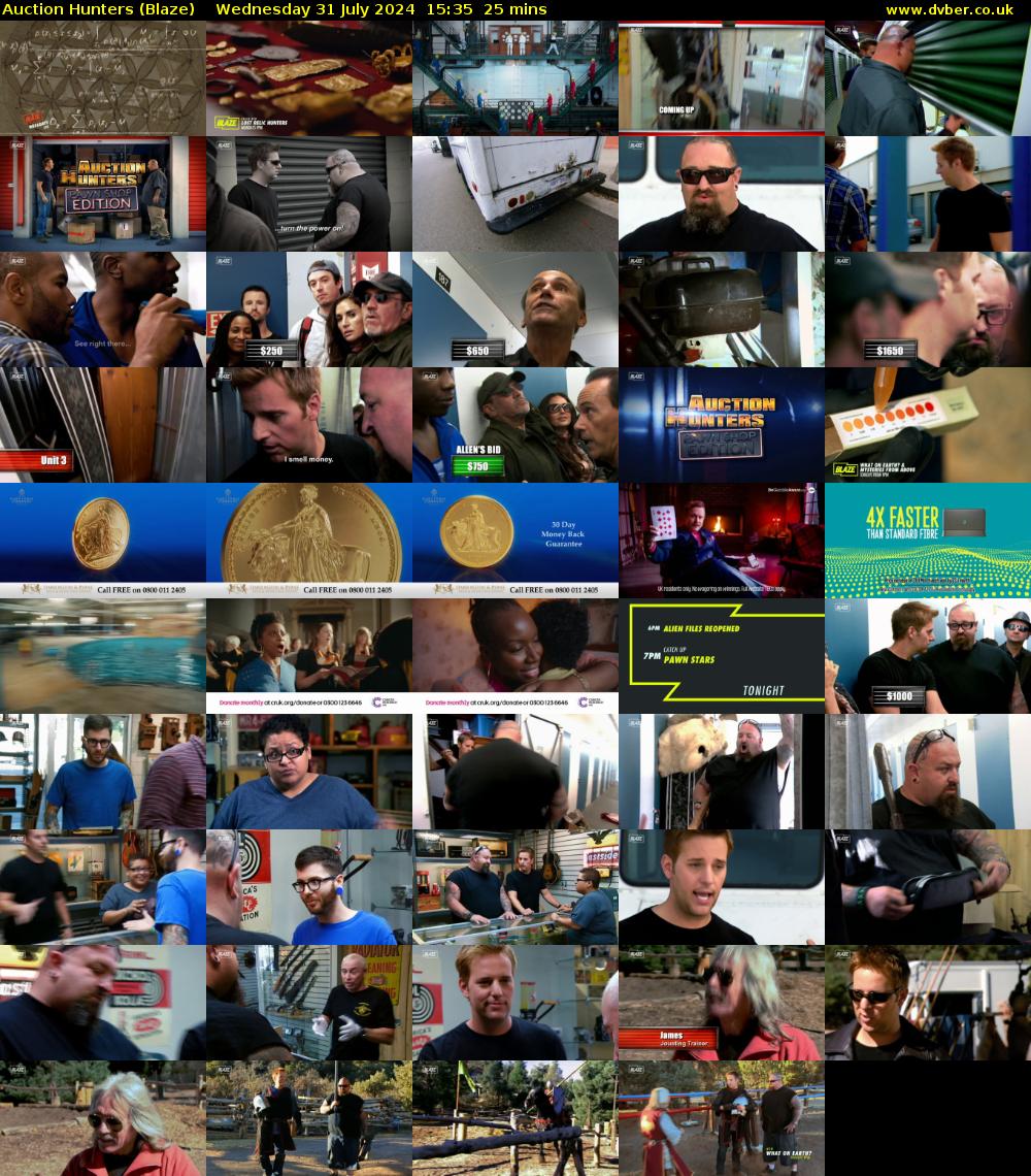 Auction Hunters (Blaze) Wednesday 31 July 2024 15:35 - 16:00