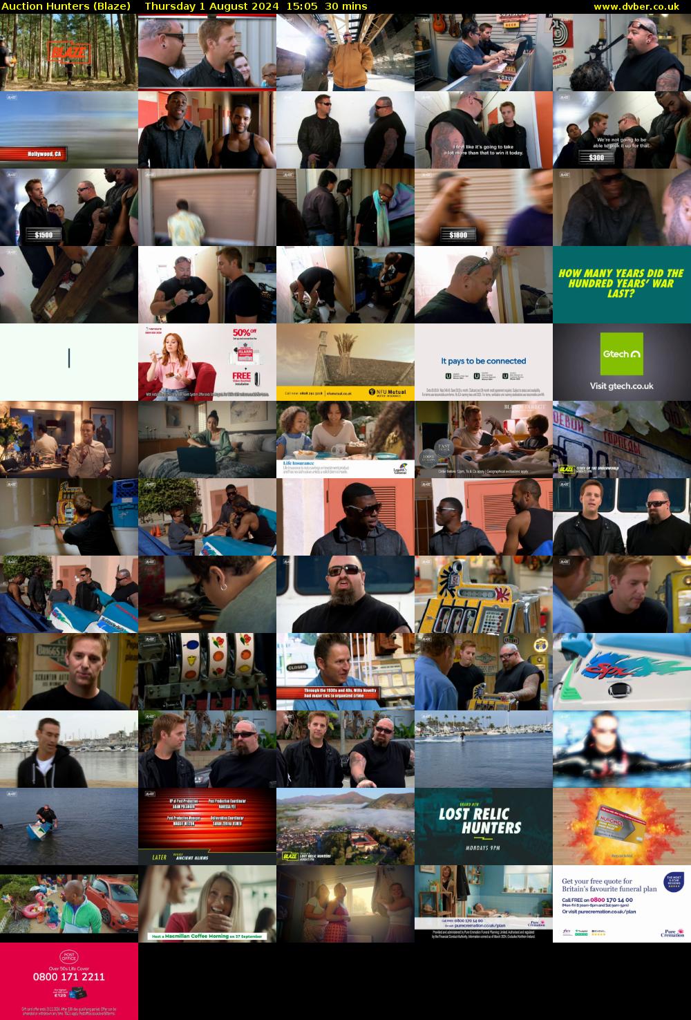 Auction Hunters (Blaze) Thursday 1 August 2024 15:05 - 15:35