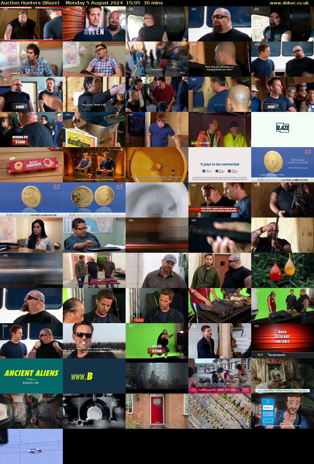 Auction Hunters (Blaze) Monday 5 August 2024 15:05 - 15:35