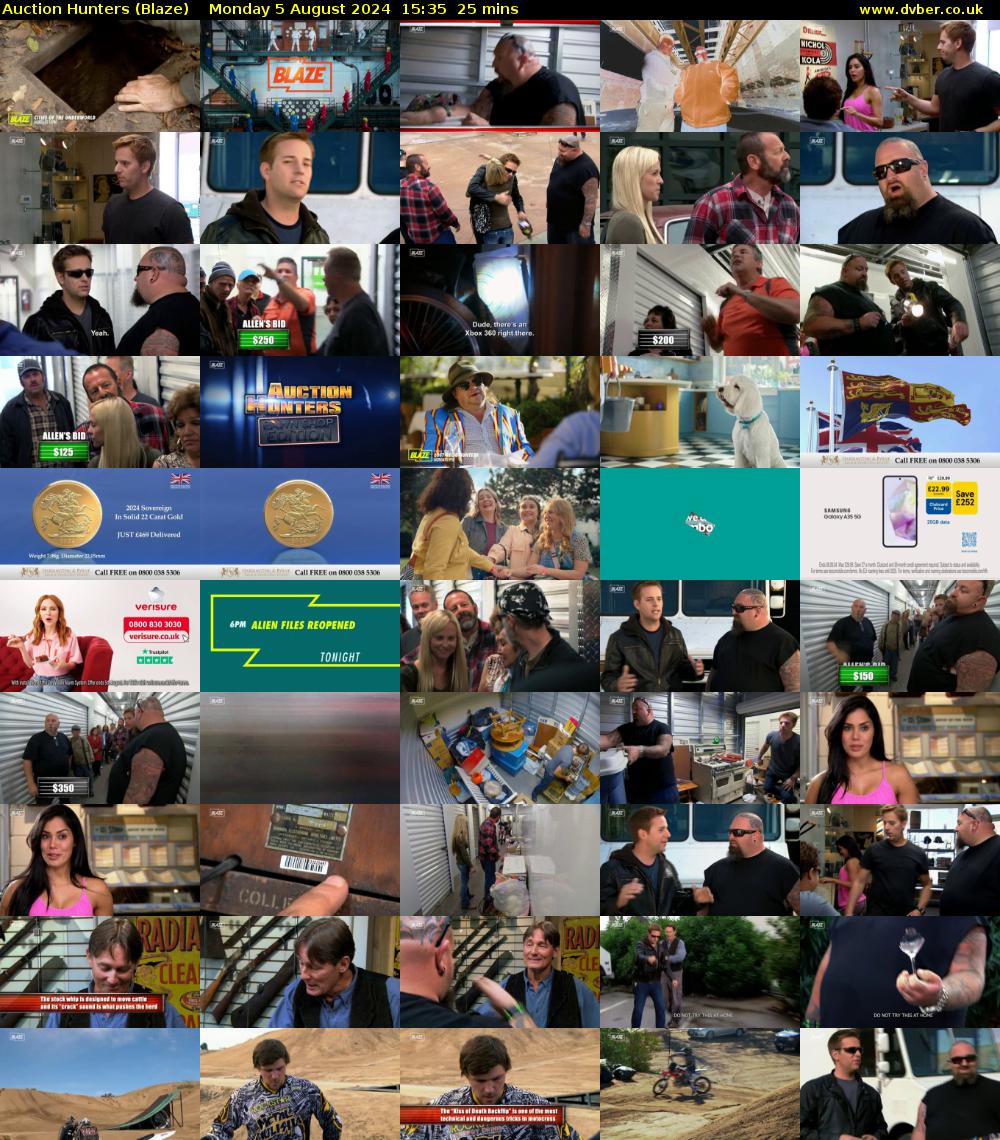 Auction Hunters (Blaze) Monday 5 August 2024 15:35 - 16:00