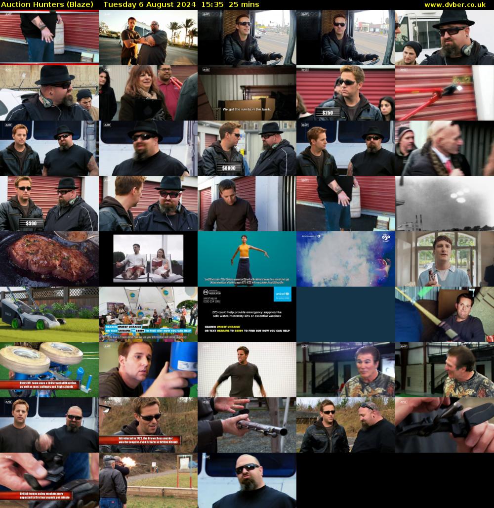 Auction Hunters (Blaze) Tuesday 6 August 2024 15:35 - 16:00