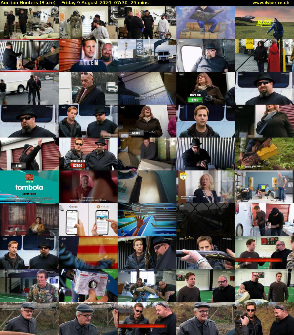 Auction Hunters (Blaze) Friday 9 August 2024 07:30 - 07:55