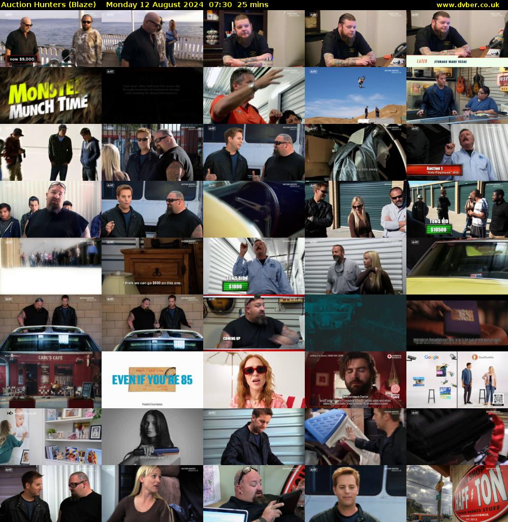 Auction Hunters (Blaze) Monday 12 August 2024 07:30 - 07:55