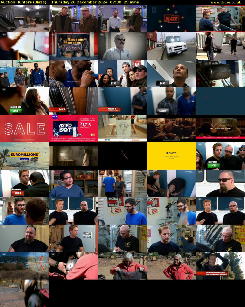 Auction Hunters (Blaze) Thursday 26 December 2024 07:30 - 07:55