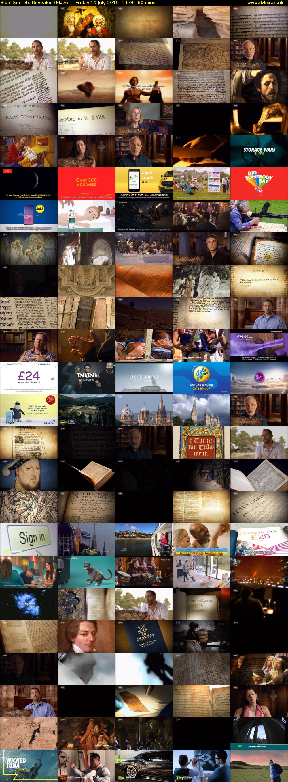 Bible Secrets Revealed (Blaze) Friday 19 July 2019 14:00 - 15:00