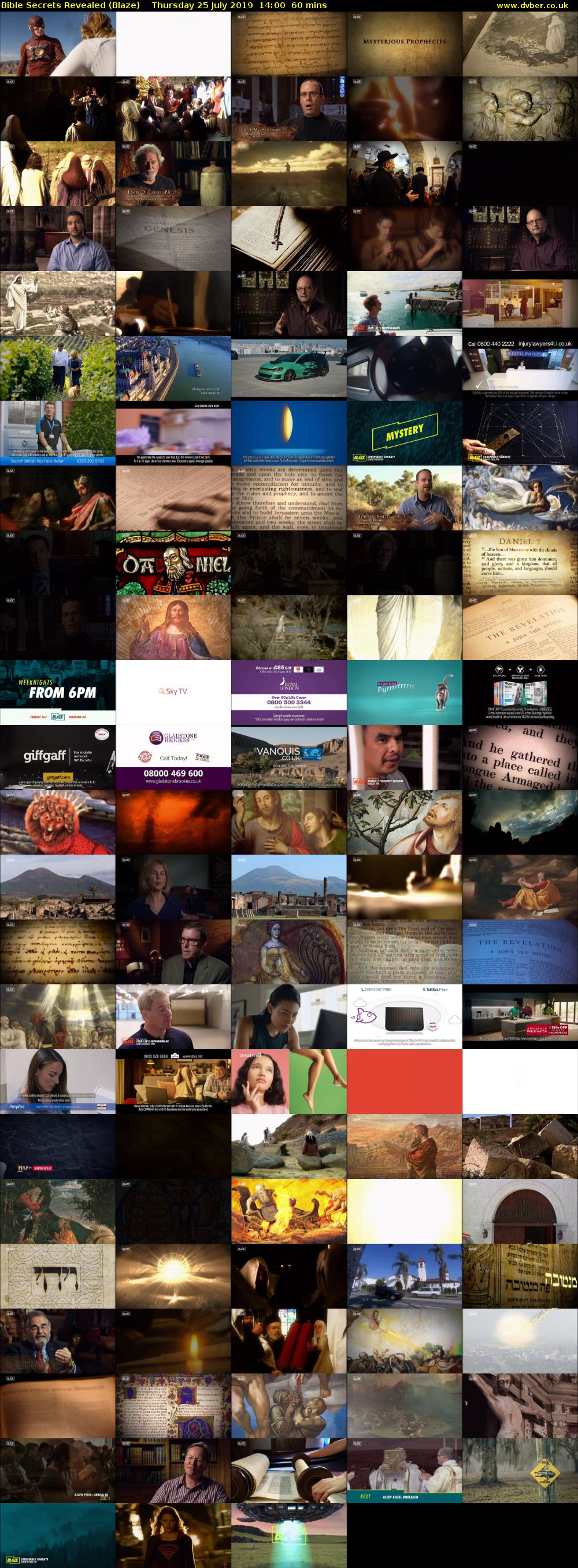 Bible Secrets Revealed (Blaze) Thursday 25 July 2019 14:00 - 15:00