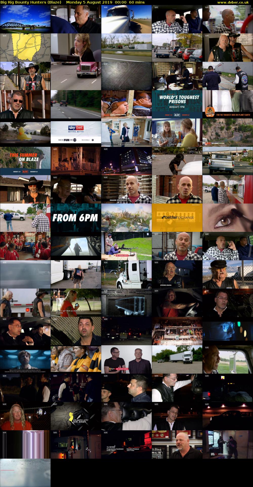 Big Rig Bounty Hunters (Blaze) Monday 5 August 2019 00:00 - 01:00