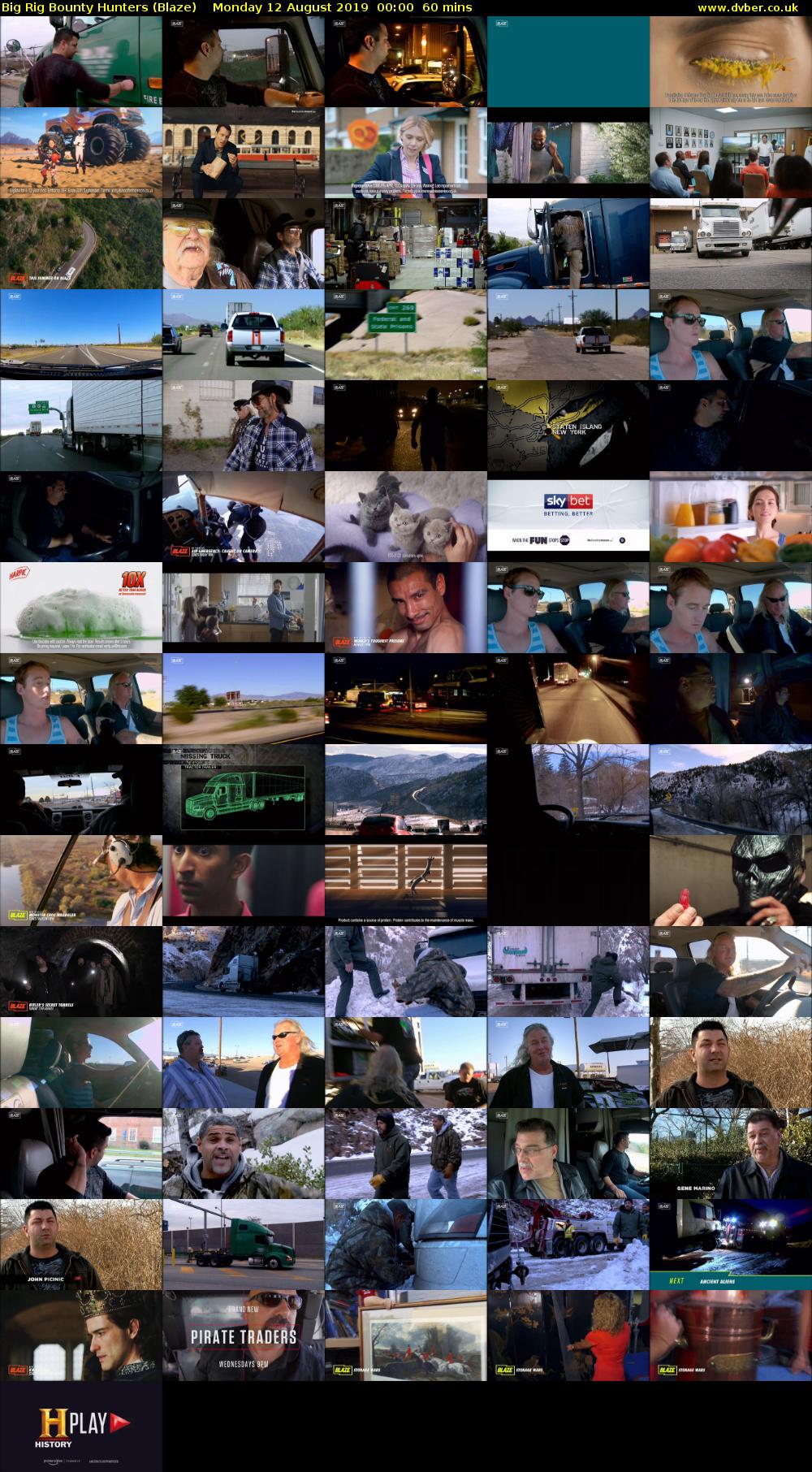 Big Rig Bounty Hunters (Blaze) Monday 12 August 2019 00:00 - 01:00