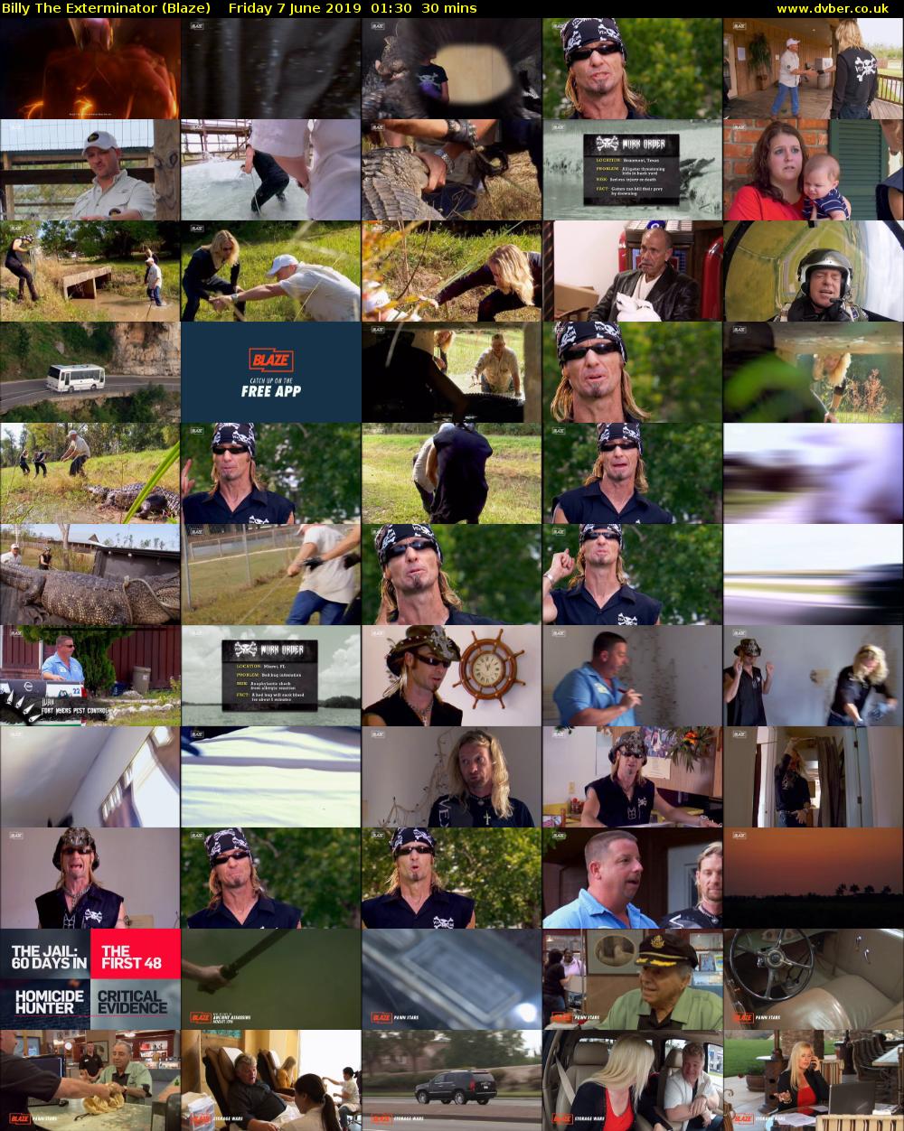 Billy The Exterminator (Blaze) Friday 7 June 2019 01:30 - 02:00