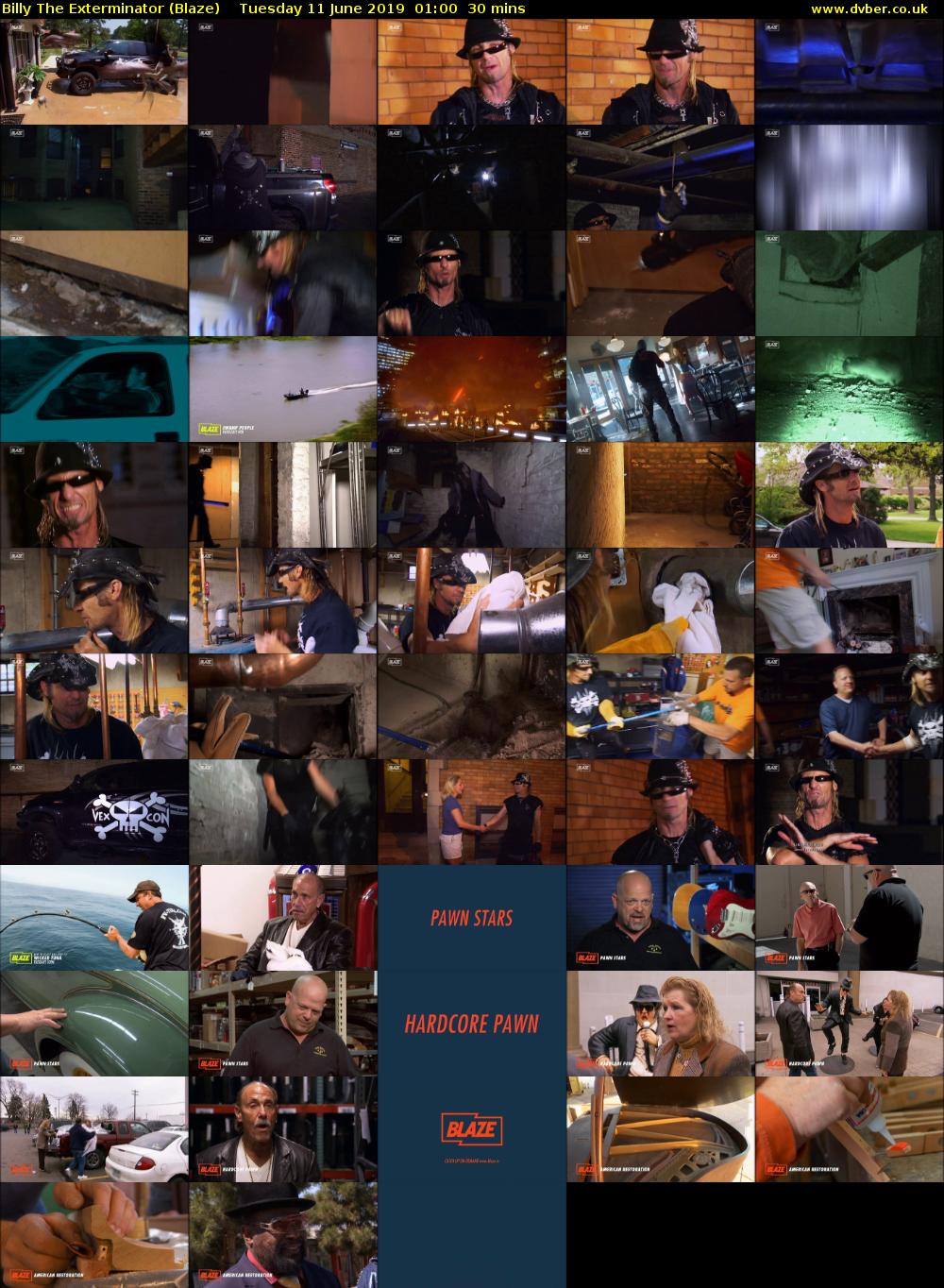 Billy The Exterminator (Blaze) Tuesday 11 June 2019 01:00 - 01:30