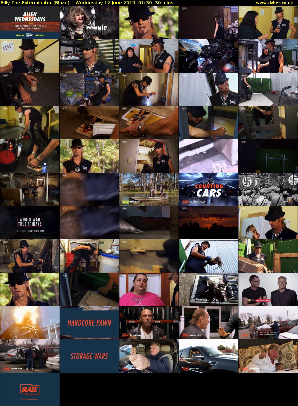 Billy The Exterminator (Blaze) Wednesday 12 June 2019 01:30 - 02:00