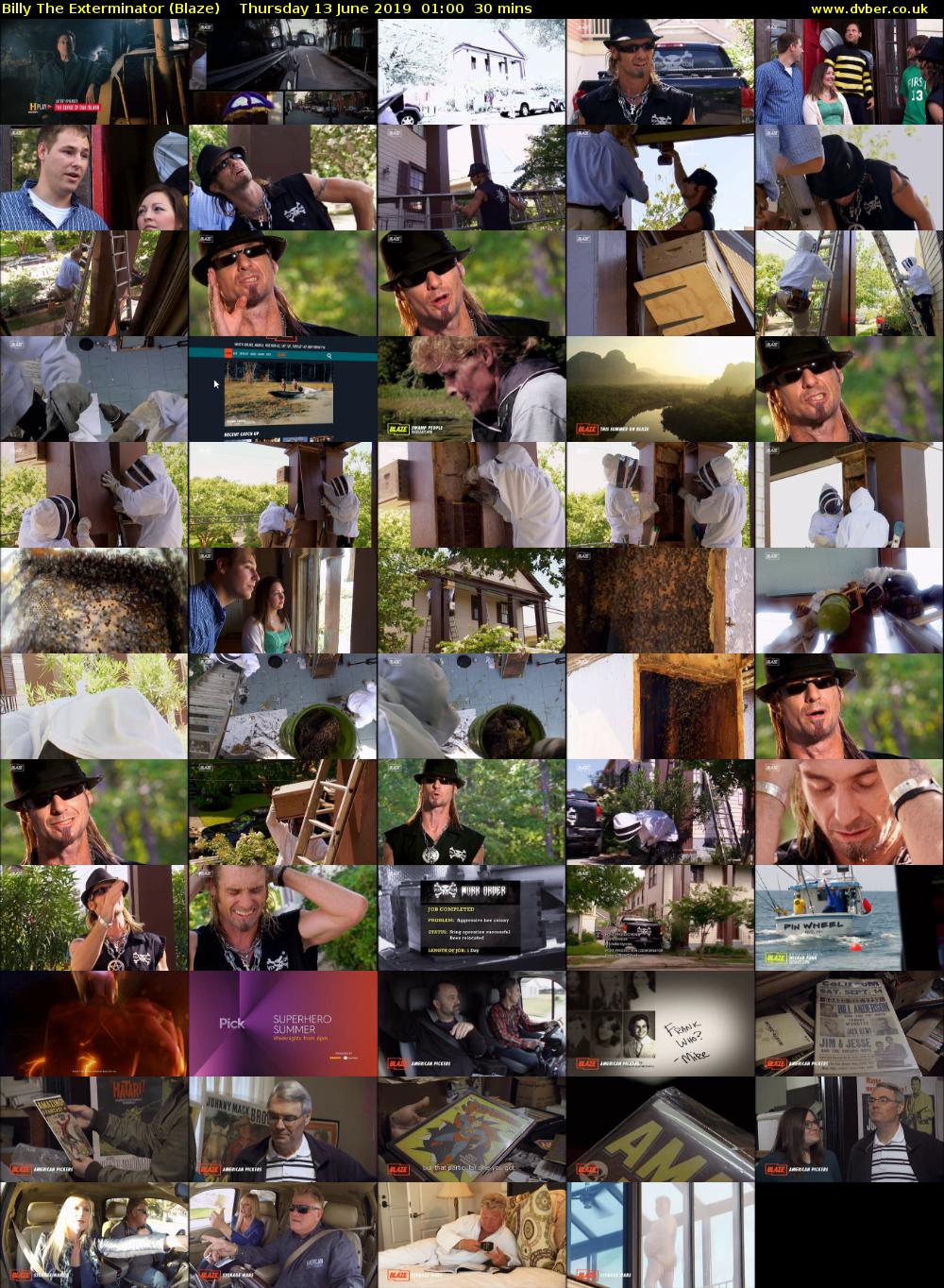 Billy The Exterminator (Blaze) Thursday 13 June 2019 01:00 - 01:30