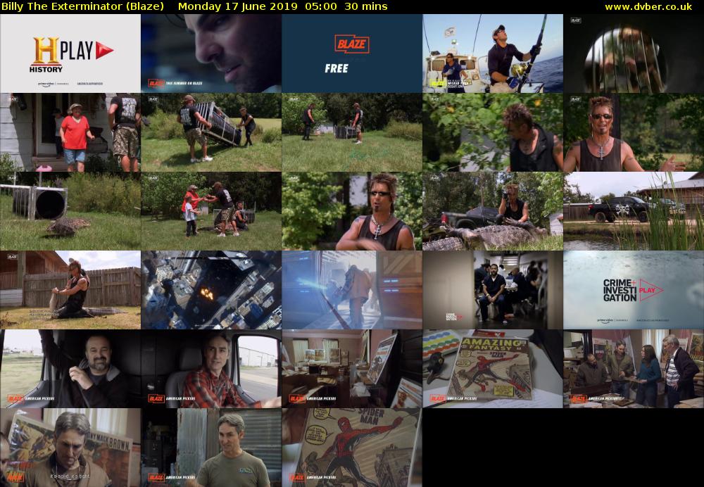 Billy The Exterminator (Blaze) Monday 17 June 2019 05:00 - 05:30