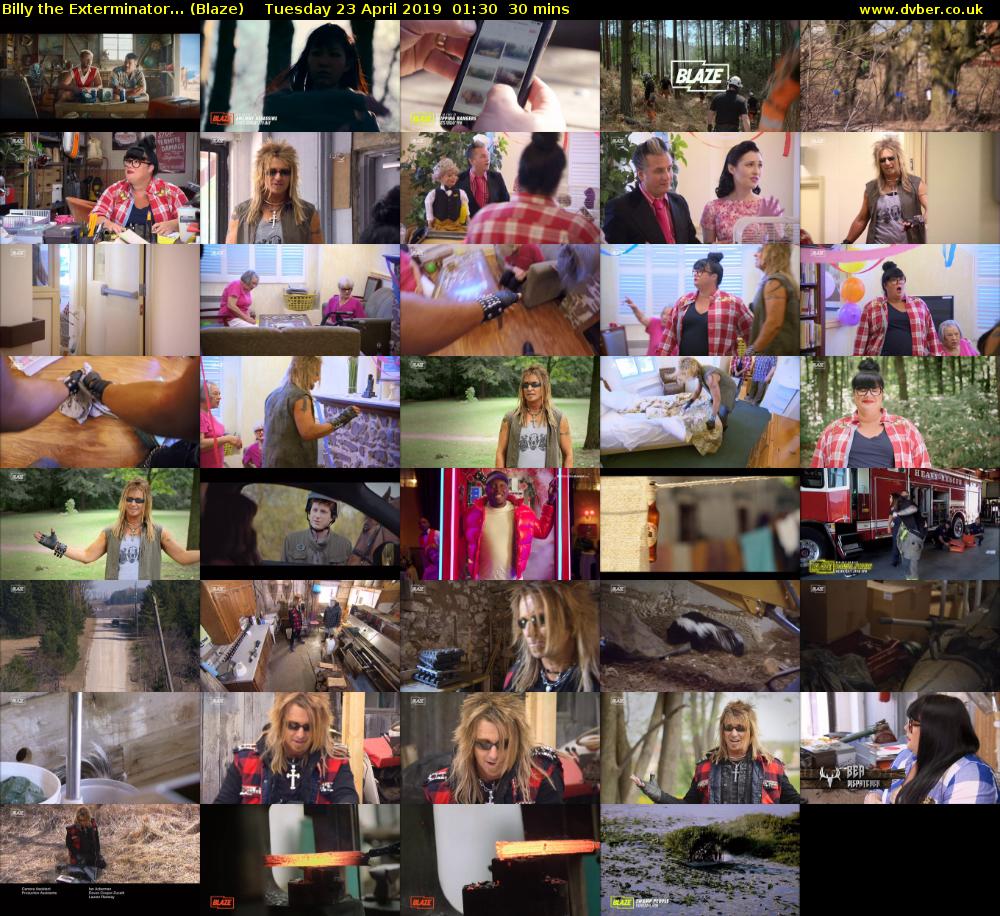 Billy the Exterminator... (Blaze) Tuesday 23 April 2019 01:30 - 02:00