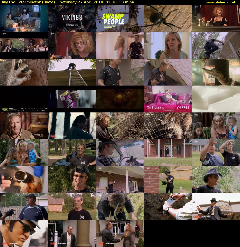 Billy the Exterminator (Blaze) Saturday 27 April 2019 01:30 - 02:00
