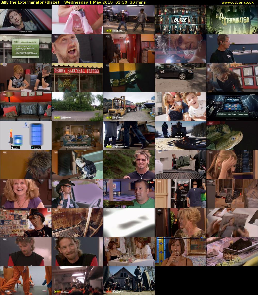 Billy the Exterminator (Blaze) Wednesday 1 May 2019 01:30 - 02:00