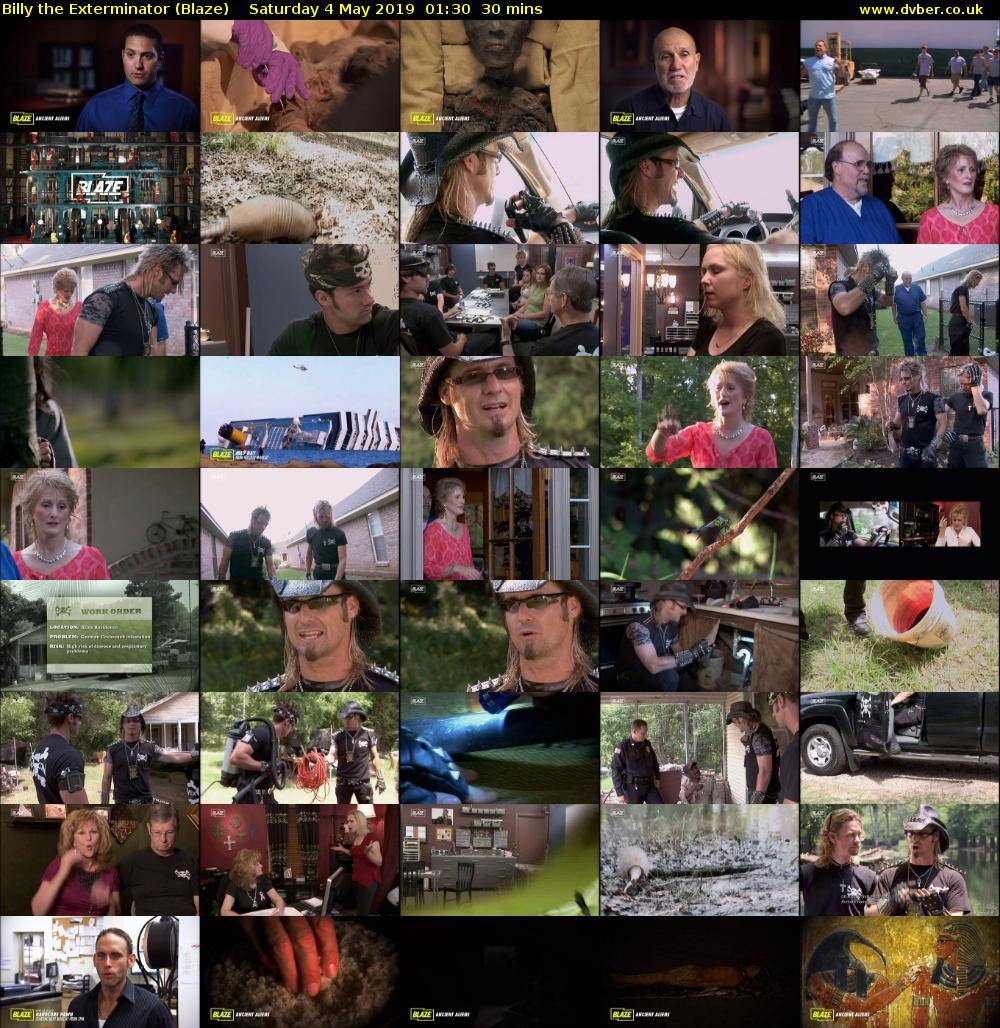 Billy the Exterminator (Blaze) Saturday 4 May 2019 01:30 - 02:00