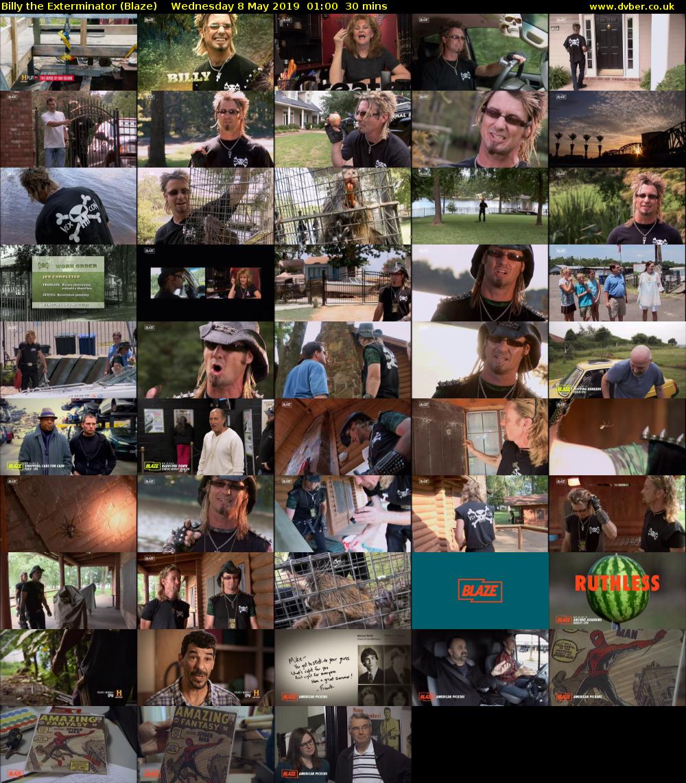 Billy the Exterminator (Blaze) Wednesday 8 May 2019 01:00 - 01:30