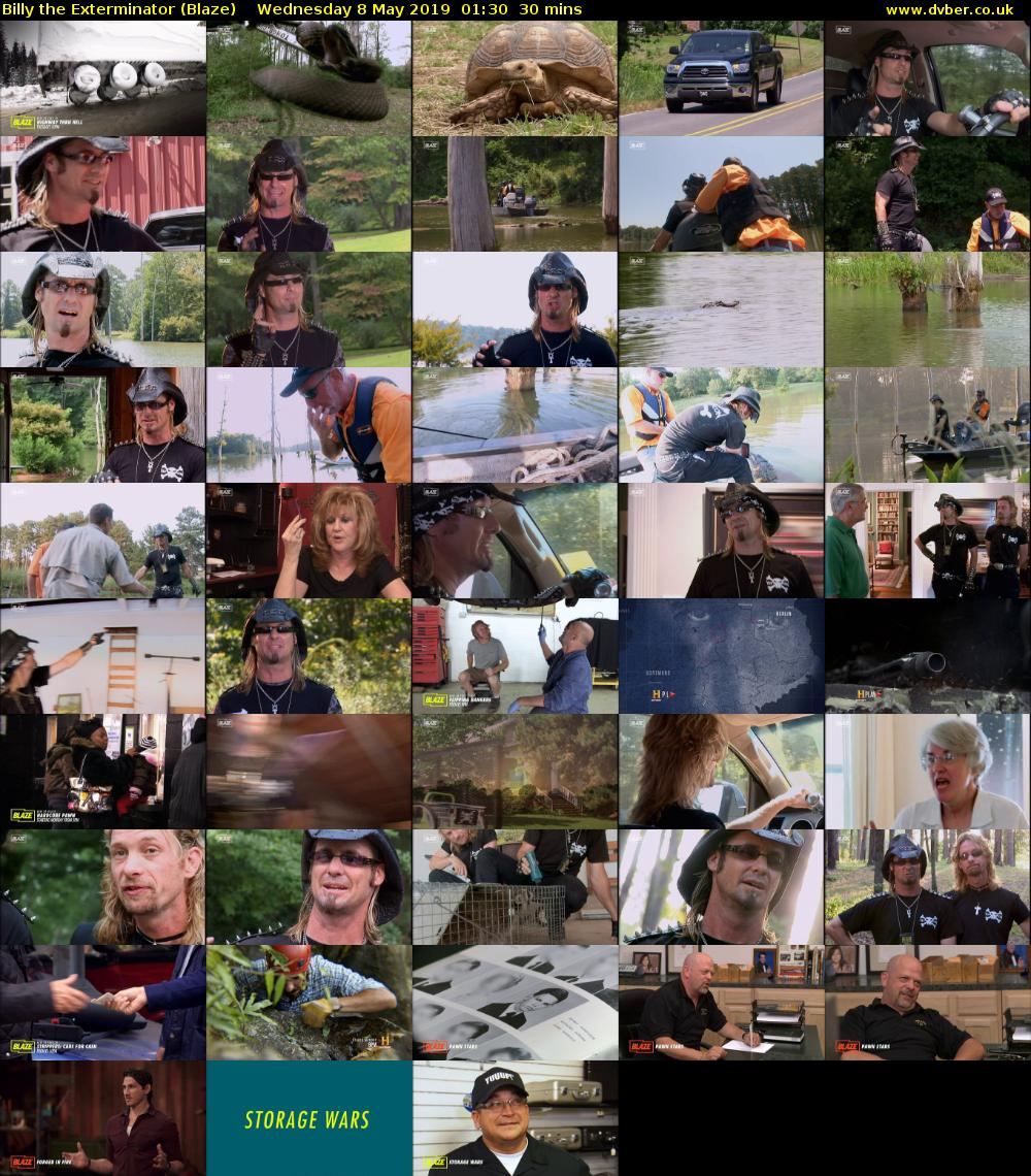 Billy the Exterminator (Blaze) Wednesday 8 May 2019 01:30 - 02:00