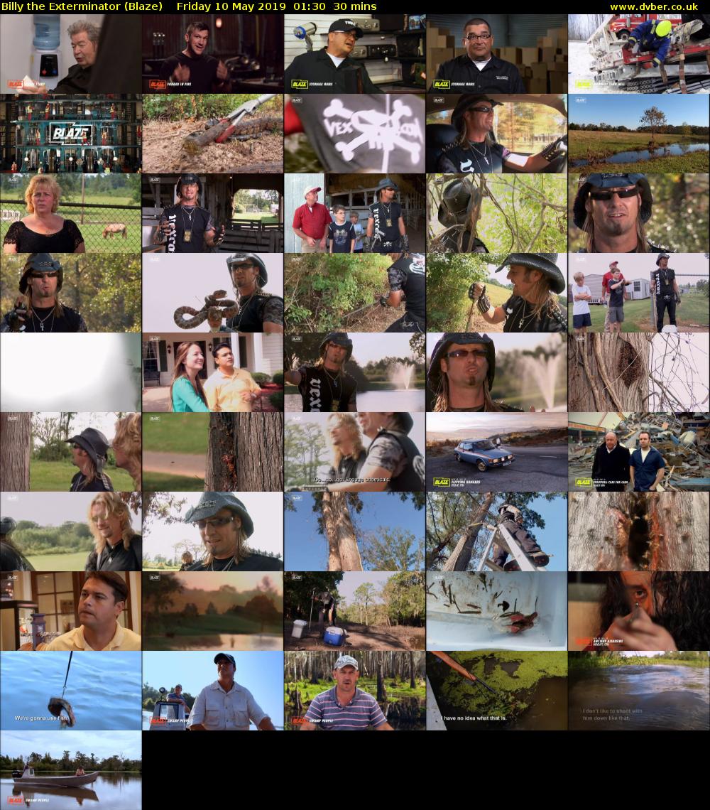 Billy the Exterminator (Blaze) Friday 10 May 2019 01:30 - 02:00