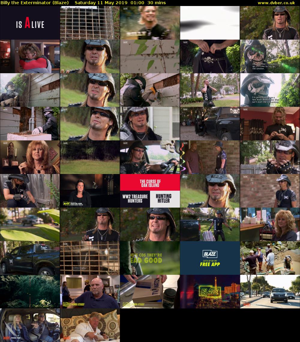Billy the Exterminator (Blaze) Saturday 11 May 2019 01:00 - 01:30