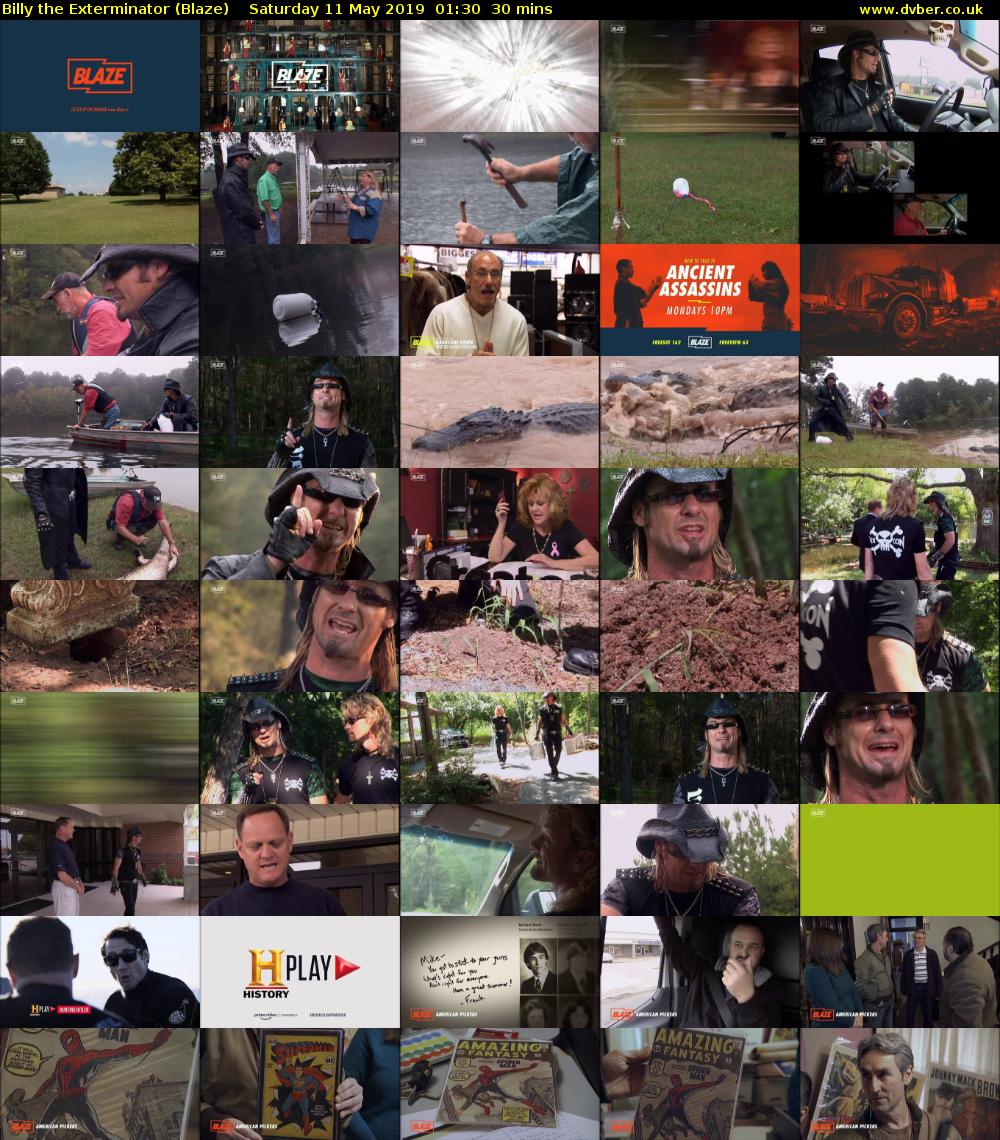Billy the Exterminator (Blaze) Saturday 11 May 2019 01:30 - 02:00