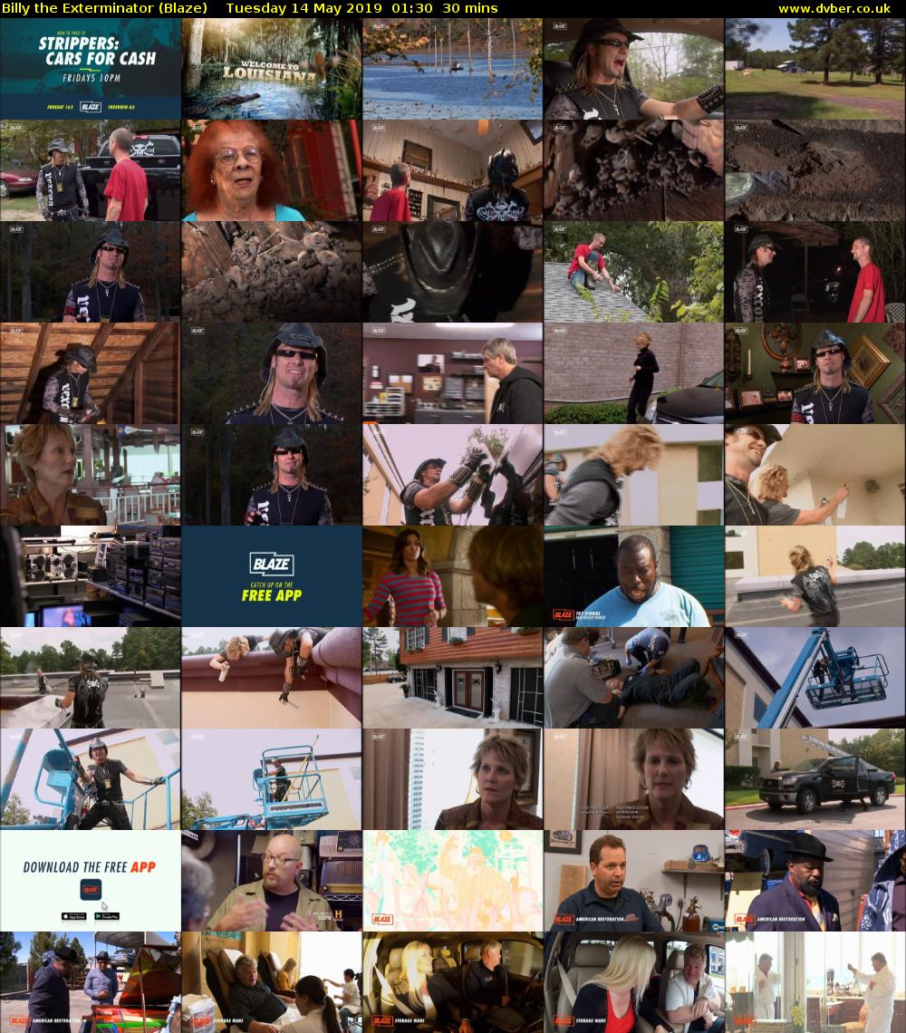 Billy the Exterminator (Blaze) Tuesday 14 May 2019 01:30 - 02:00