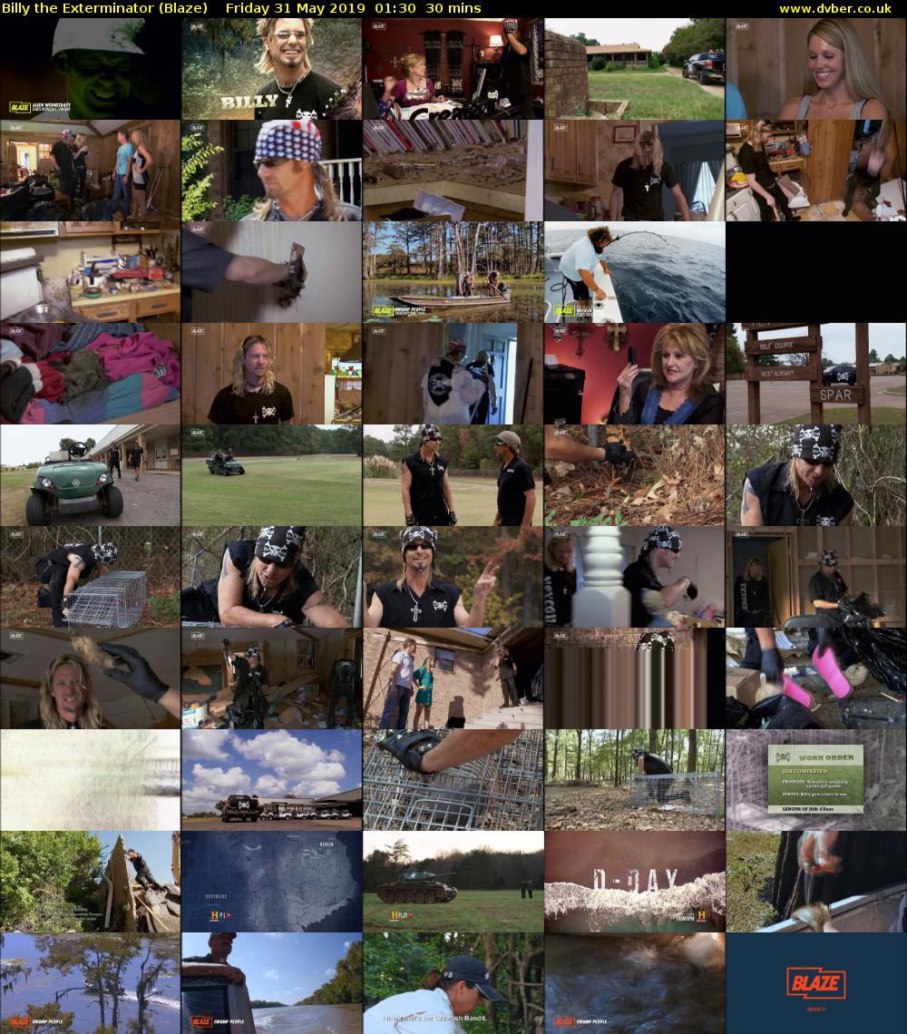 Billy the Exterminator (Blaze) Friday 31 May 2019 01:30 - 02:00