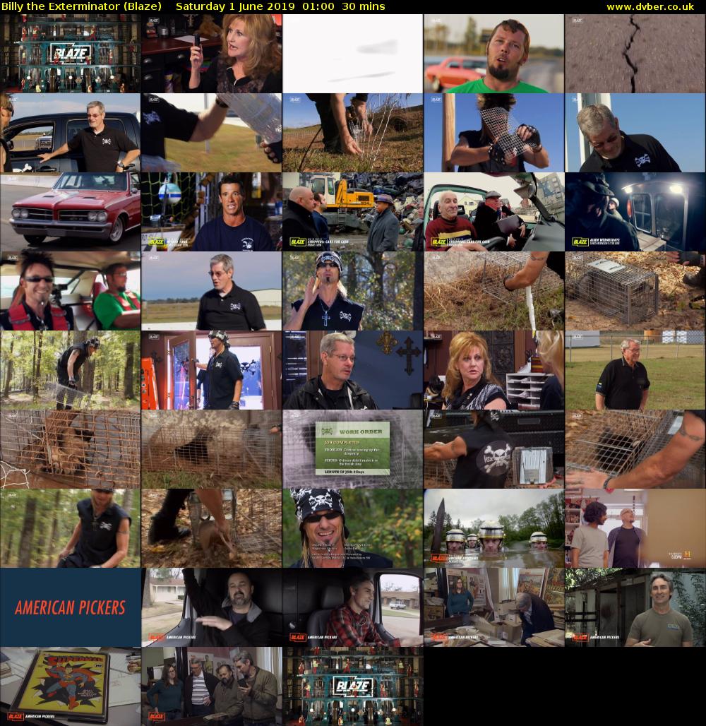 Billy the Exterminator (Blaze) Saturday 1 June 2019 01:00 - 01:30