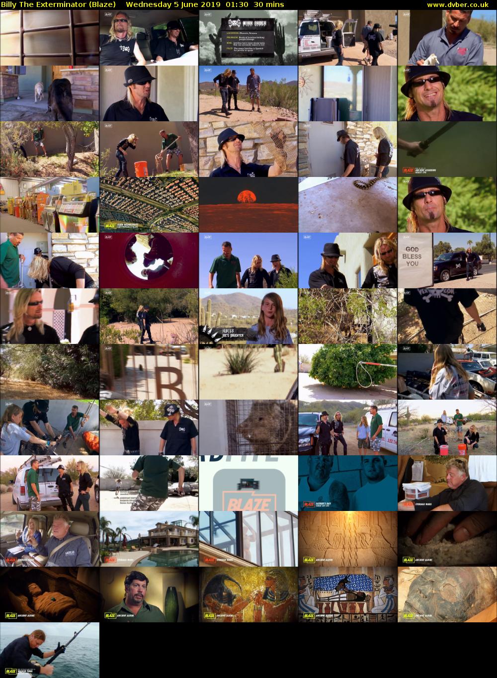 Billy the Exterminator (Blaze) Wednesday 5 June 2019 01:30 - 02:00